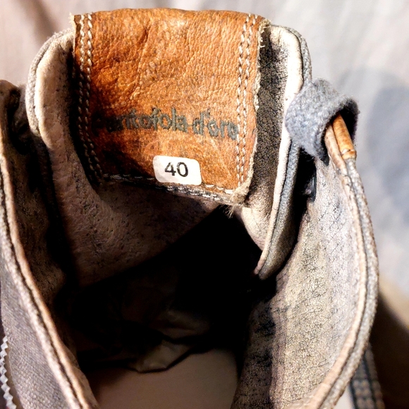 Pantofola D'Oro smog canvas & buffalo hi-top sneakers, EU40, EUC - Picture 9 of 16